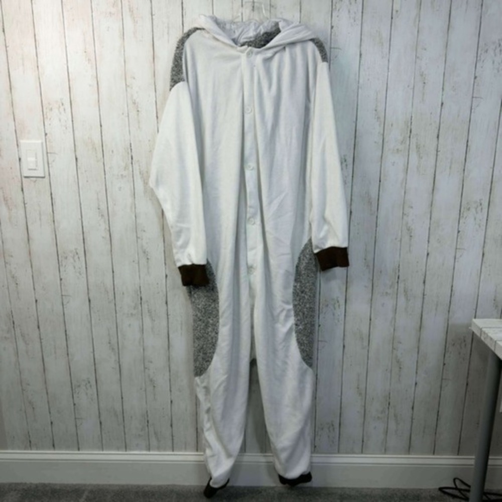 Women's Koala Hooded Fleece Onesie Pajamas Costume Loungewear Size XL